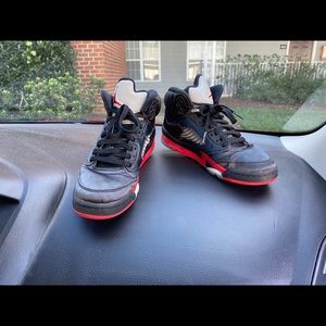 Air Jordan 5 satin Red/ Black